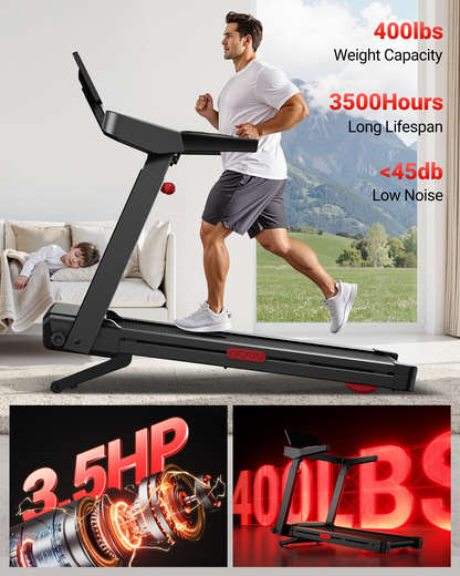 UWill L10 Foldable Treadmill 20% AUTO Incline with Pulse Sensors 8.7MPH