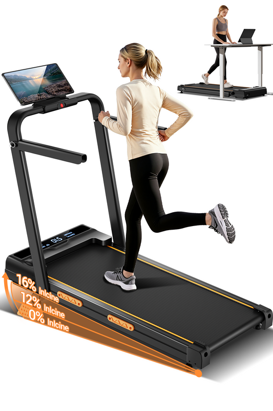 UWill X5F Folding 3-in-1 Portable Treadmill with 16% Incline Max 6.5MPH
