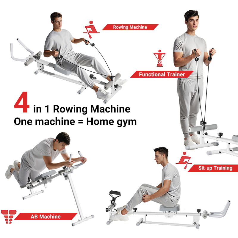 UWill 4-in-1 Ab-trainer Combined Rowing Machine